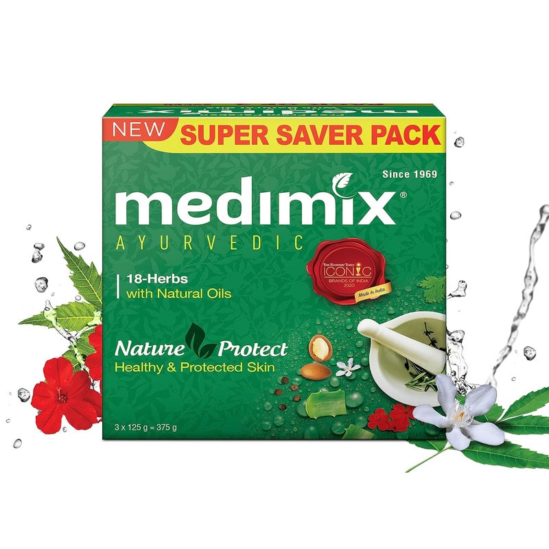 Medimix Medimix Ayurvedic Classic 18 Herbs Bathing Soap 125g Combo Pack of 6  Natural Oils For Healthy  Protected Skin  Shop Herbal  Natural  Parabenfree  Sulphatefree  100 Vegan - Image 2