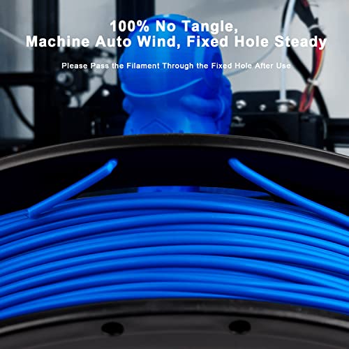 AMOLEN PLA 3D Printing Filament Bundle 1.75mm, Black White Red Blue 250g X 4 Spools Pack 3D Printier Filament, 1KG/2.2 lb in Total, Compatible with Most FDM Printer and 3D Pen - Image 5