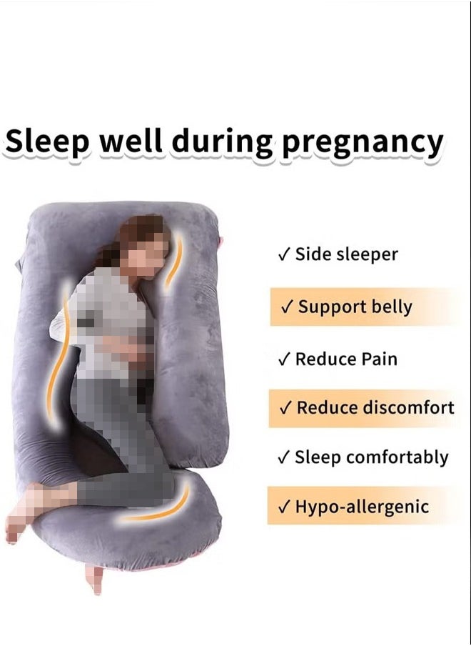 Fitness World U-Shaped Pregnancy Pillow Full Body Maternity Support Pillow(62"x 28")  - Image 3