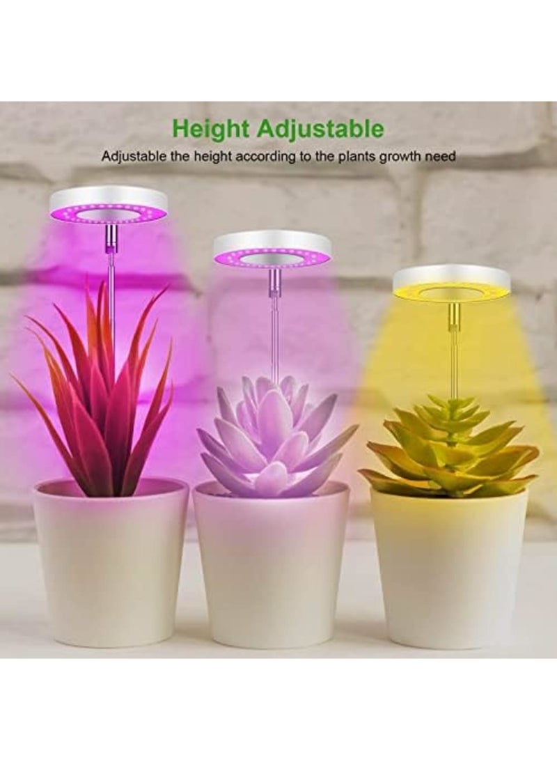 SYOSI LED Grow Light, Full Spectrum Growing Lamp for Indoor Plants, 9 Adjustable Brightness 180° Rotatable Light Panel, Height Adjustable with Auto On/Off Timer 3/9/12hrs, For Small Plants (Warm White) - Image 4