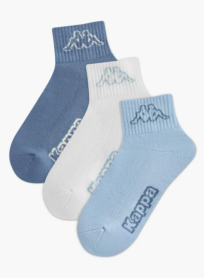 كابا Kappa Pack of 3 Quarter Crew Length Socks
