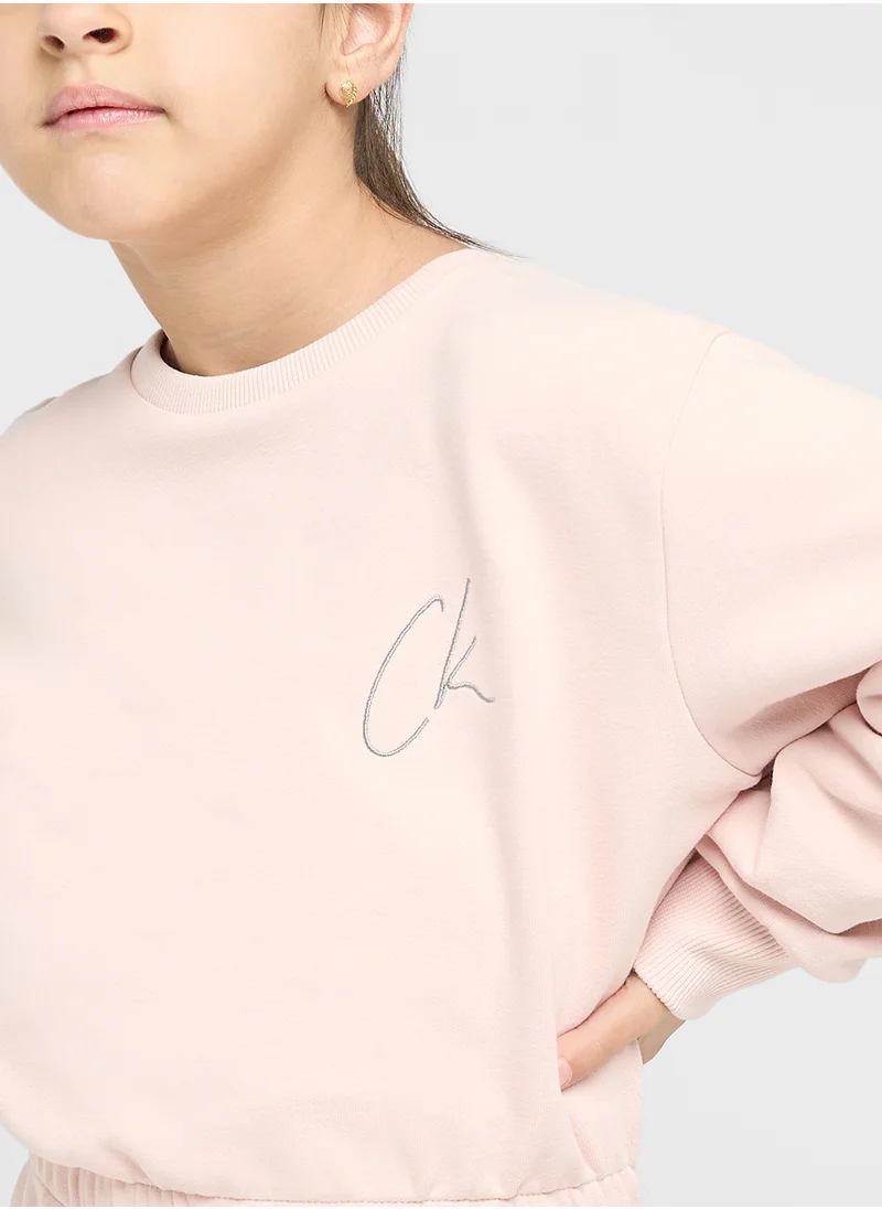 Calvin Klein Jeans CK SIGNAGE LS HWK DRESS