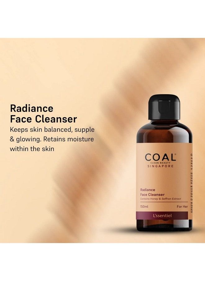 COAL CLEAN BEAUTY - Radiance Face Cleanser Honey Saffron Extract Cocamidopropyl Betaine Decyl Glucoside Glycerin ; Deeply Cleanses Face Moisturises & Hydrates Skin Women All Skin Types 150 Ml - Image 1