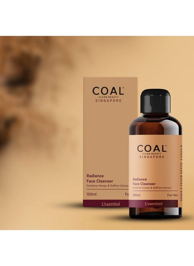 COAL CLEAN BEAUTY - Radiance Face Cleanser Honey Saffron Extract Cocamidopropyl Betaine Decyl Glucoside Glycerin ; Deeply Cleanses Face Moisturises & Hydrates Skin Women All Skin Types 150 Ml - Image 1