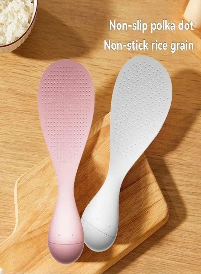 Prostuff.in® 1Pcs Anti-Stick Standing Rice Spoon - Heat-Resistant Paddle with Upright Stand, Non-Slip Handle, Easy to Clean, Ideal for Rice Cookers & Cooking Essentials - (Multicolour) - Image 3