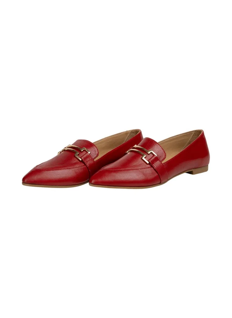 Christian Lacroix Women's Leather Loafers - Red