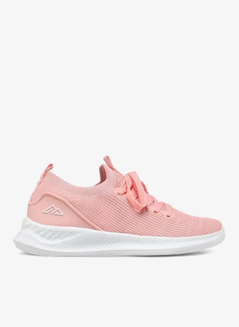 Oaklan by Shoexpress PINK Textured Sports Shoes with Lace-Up Closure for Women | Best Price UAE