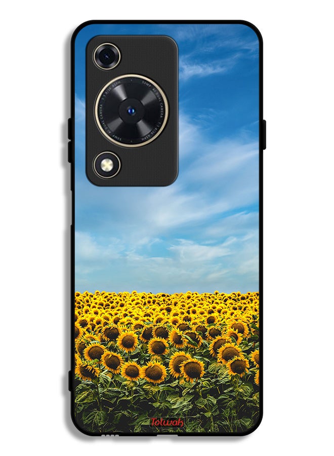 Tolwak Huawei Nova Y72S Protective Case Cover Sunflowers Under The Sky