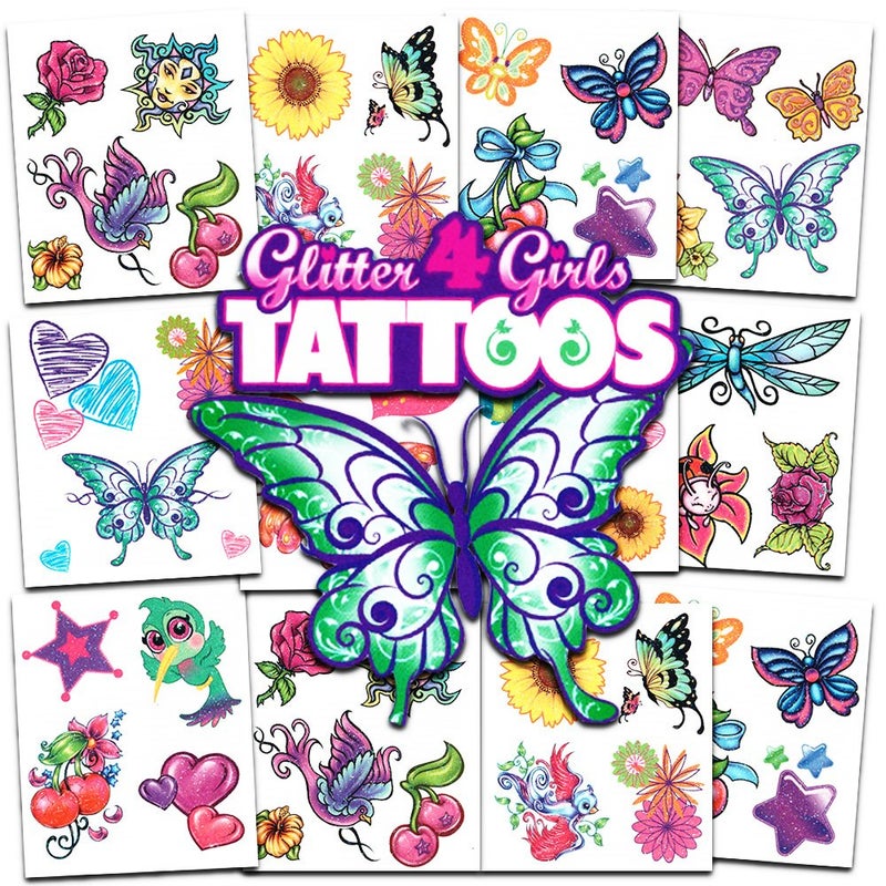 SAVVi Crenstone Glitter Tattoos ~ 50 Dazzling Designs ~ Hearts, Butterflies, Flowers, and More! - Image 5