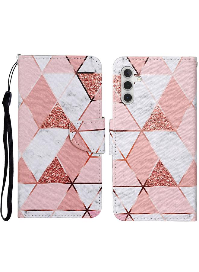 اس-توب جراب هاتف جلدي بنمط رسم ملون لهاتف Samsung Galaxy A54 - Image 1