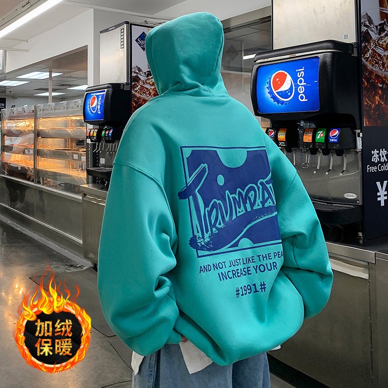 هودي فاشن شتوي خريفي من الفرو بلون بحيرة أزرق - Image 1