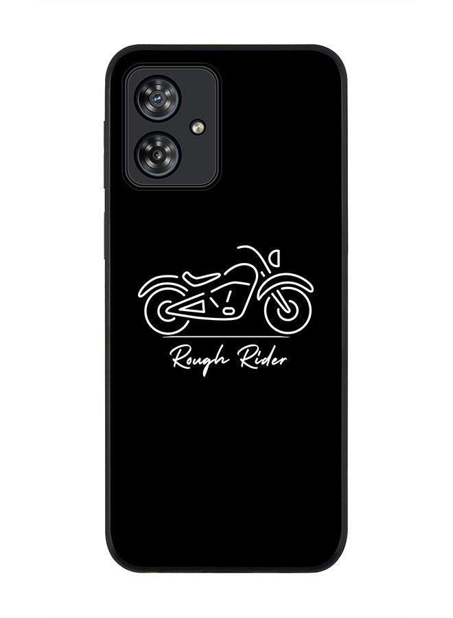 Stylizedd جراب بحافة سوداء متينة لهاتف Motorola Moto G54 / Motorola Moto G54 Power / Motorola Moto G64 5G، جراب رفيع مرن مضاد للسقوط - Rough Rider - Image 1