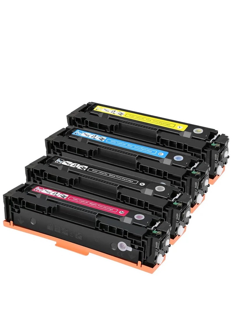 روكسي خراطيش حبر متوافقة مع Roxy 203 203A HP203X (مجموعة) CF540A CF541A CF542A CF543A / لطابعات LaserJet Pro MFP M254dw M254dnM254nw M280nw M281fdn M281fdw M281cdw (أسود، سماوي، أرجواني، أصفر) - Image 3