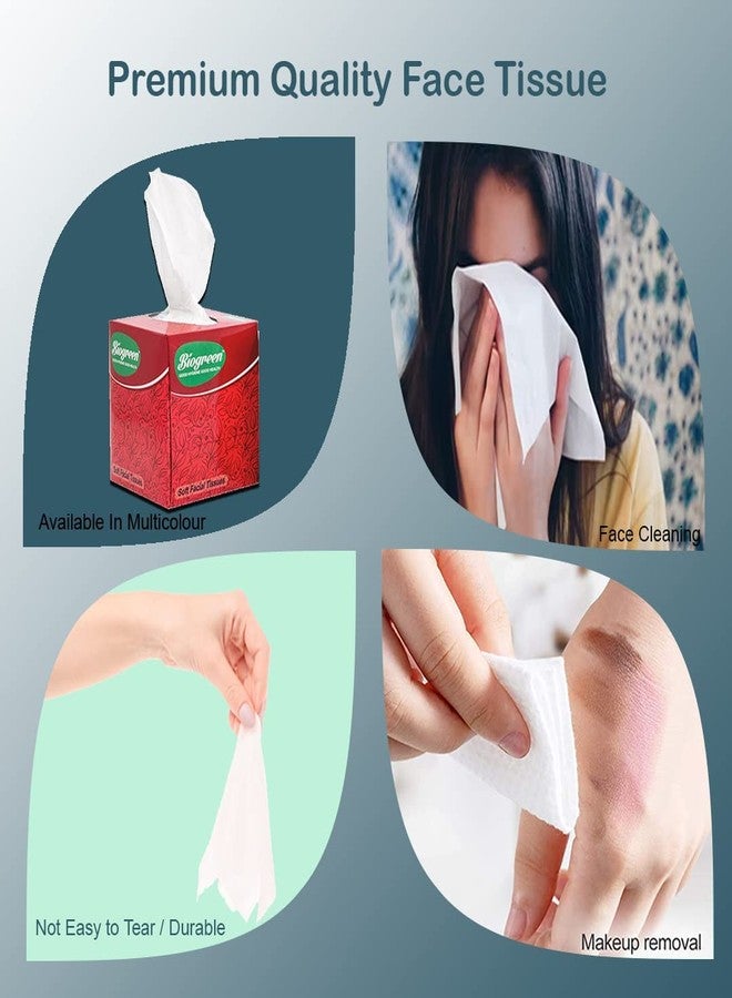 Biogreen Cube Facial Tissue Pack of 6 | 80 pulls in each box cube facial tissue for car box - Image 2