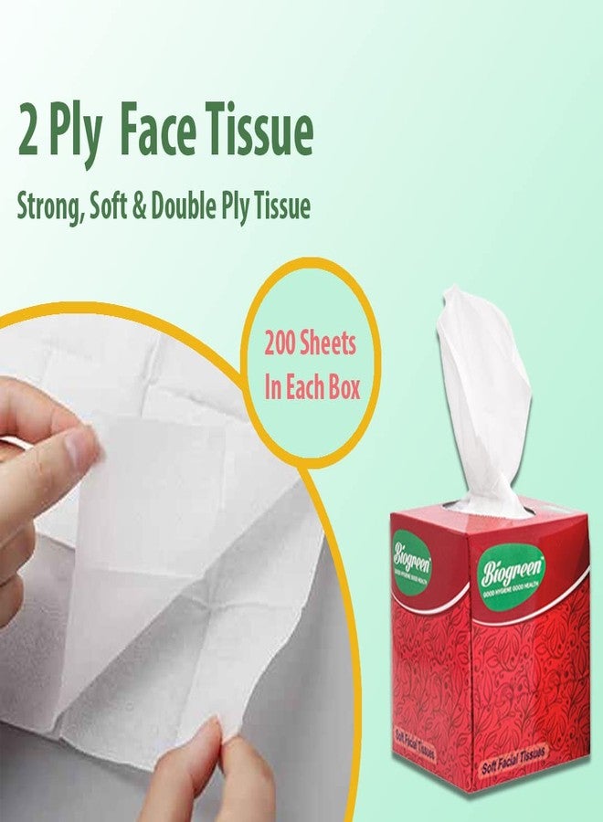 Biogreen Cube Facial Tissue Pack of 6 | 80 pulls in each box cube facial tissue for car box - Image 3