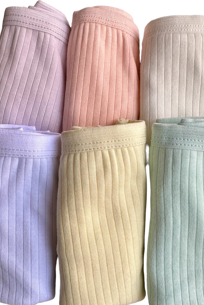 Dondeza Passion Girls Pastel Color Corduroy Cotton Boxer 6 Pack