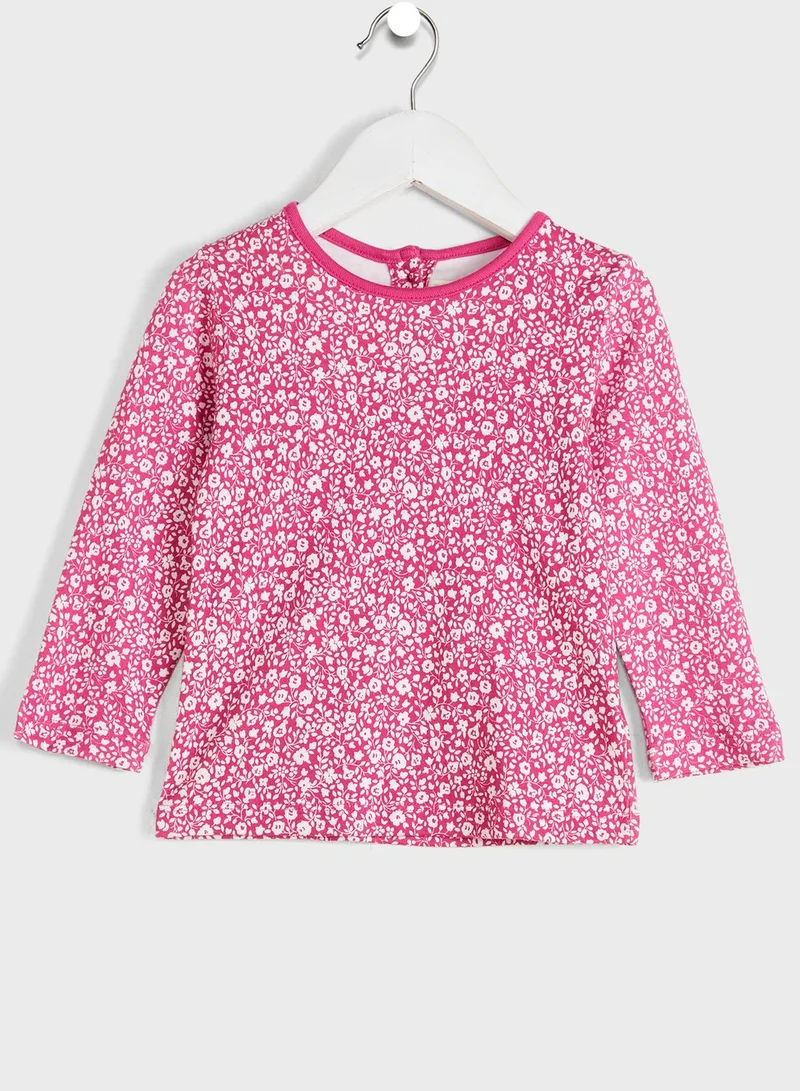 JoJo Maman Bebe Kids Dino Applique Pinafore & Top Set