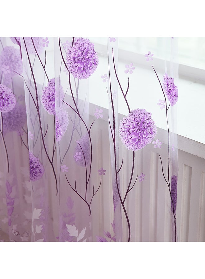 Voberry Decorative Living Room Window Curtain Purple - Image 2