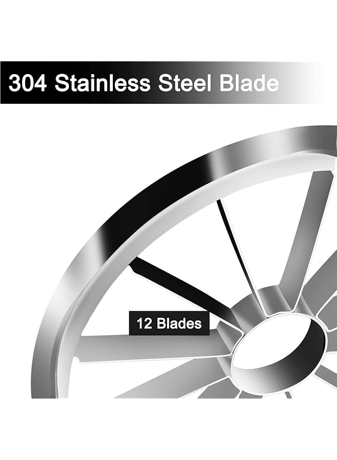 Excefore Apple Slicer, 12 Blade Extra Large Apple Corer, Stainless Steel Ultra Sharp Apple Cutter, Pitter, Wedger. Upgraded Version Apple Corer Peeler Designed For Up To 4 Inches Apples - Image 3