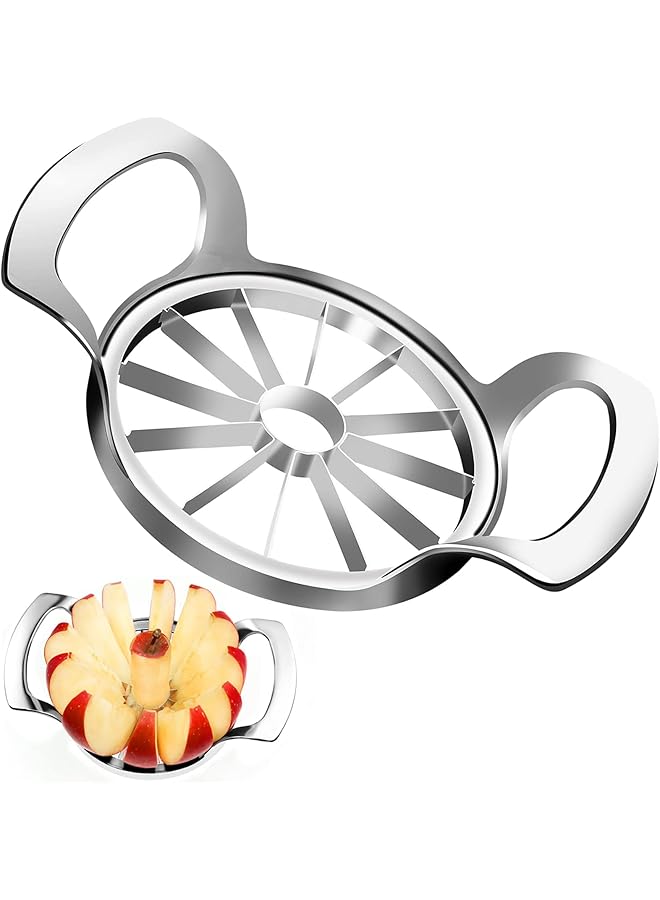 Excefore Apple Slicer, 12 Blade Extra Large Apple Corer, Stainless Steel Ultra Sharp Apple Cutter, Pitter, Wedger. Upgraded Version Apple Corer Peeler Designed For Up To 4 Inches Apples - Image 1