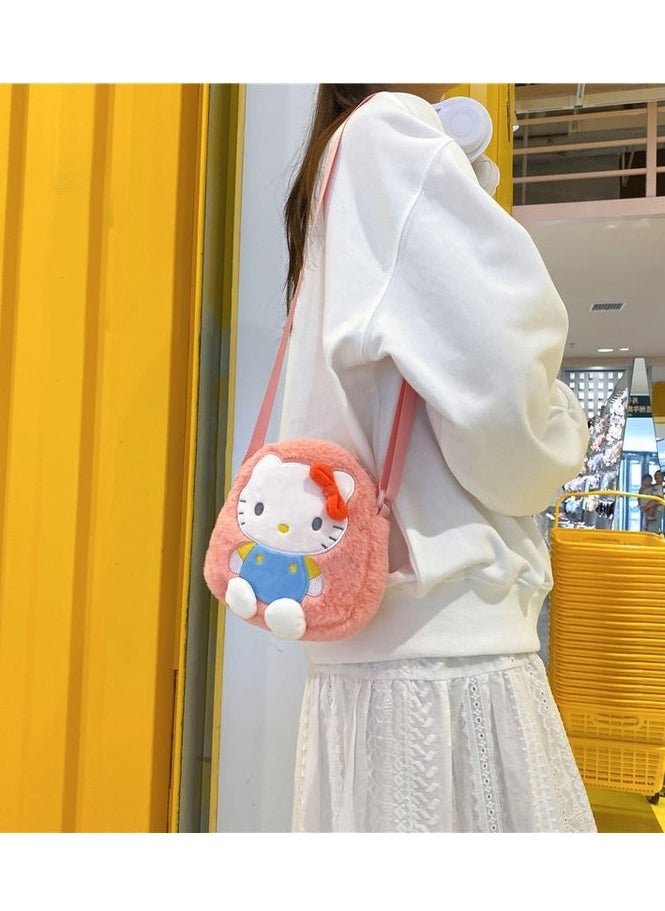 Sanrio HelloKitty Plush Backpack, Mini Cartoon Double Strap Shoulder Bag, Soft Fluffy Casual Backpack for child  - Image 3