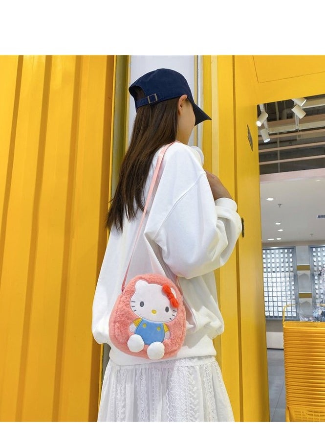Sanrio HelloKitty Plush Backpack, Mini Cartoon Double Strap Shoulder Bag, Soft Fluffy Casual Backpack for child  - Image 4
