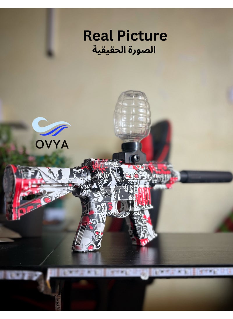 أوڤيا بندقية لعبة مسدس جل كهربائي من Ovya، مسدس جل تلقائي M416 صديق للبيئة مع 20000 رصاصة ونظارات واقية، لعبة أنشطة ممتعة وفي الهواء الطلق للأطفال  - Image 5