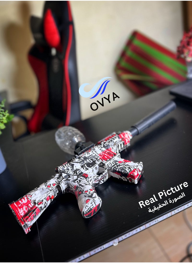 بندقية لعبة مسدس جل كهربائي من Ovya، مسدس جل تلقائي M416 صديق للبيئة مع 20000 رصاصة ونظارات واقية، لعبة أنشطة ممتعة وفي الهواء الطلق للأطفال