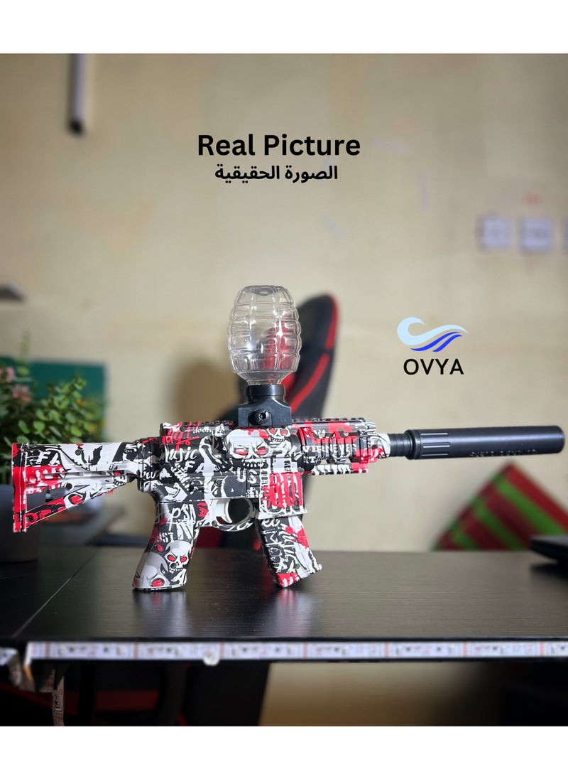 بندقية لعبة مسدس جل كهربائي من Ovya، مسدس جل تلقائي M416 صديق للبيئة مع 20000 رصاصة ونظارات واقية، لعبة أنشطة ممتعة وفي الهواء الطلق للأطفال