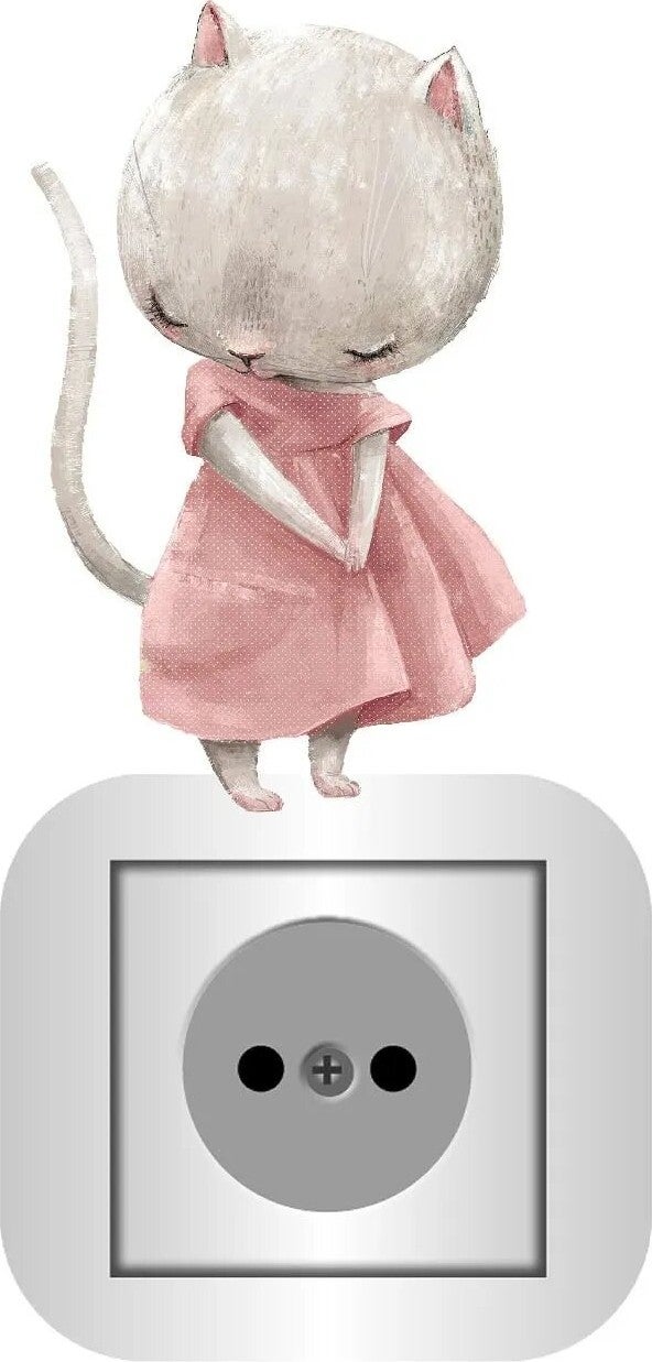 Kt Grup Kt Group Pink Dressed Rabbit Socket Sticker  - Image 1
