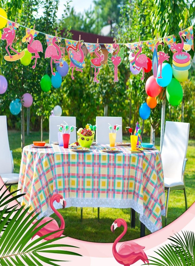 Cholemy 200 Pcs Flamingo Theme Party Decor Summer Luau Pink Flamingo Cutouts Tropical Hawaiian Party Supplies Yard Signs Decor Paper Cutting with Glue Point for Bulletin Border Classroom Birthday - Image 4