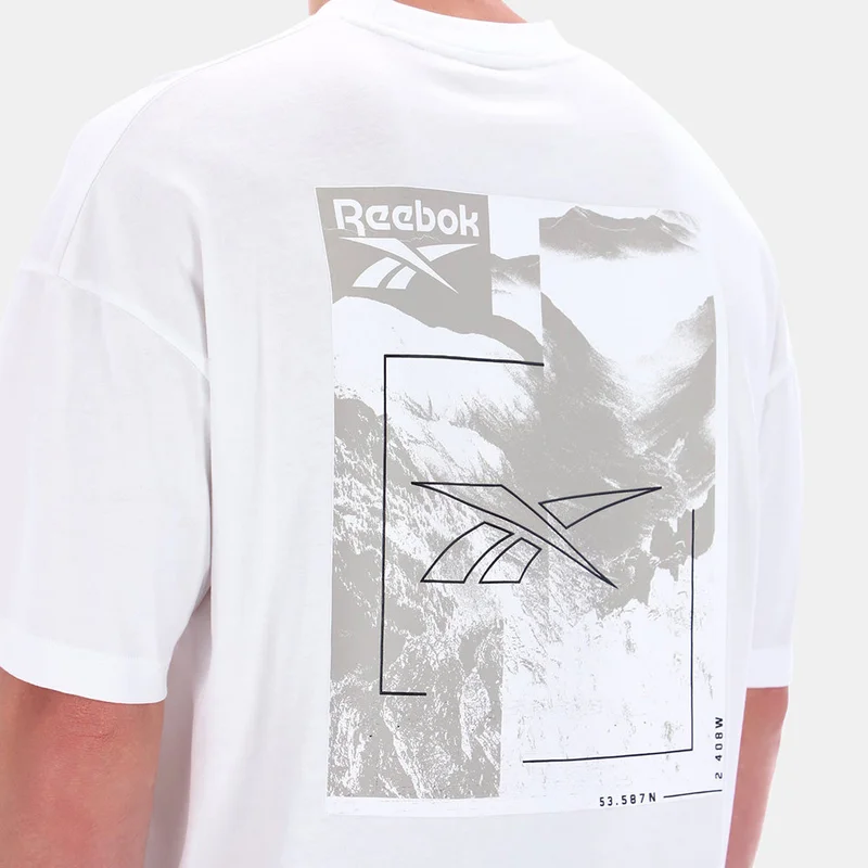 Reebok White Reebok Melvin Mountain Short Sleeve Men's Tee - White for Men | Best Price UAE