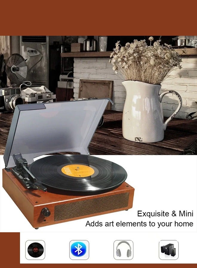 Bluetooth speaker retro phonograph gramophone vinyl record player Classic turntable playback Built-in Stereo Speaker 33/45/78RPM