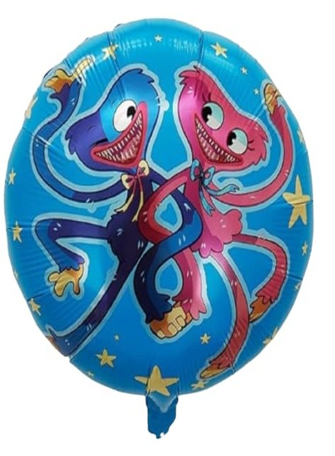 Fun Affairs Puppy Playtime Pink Monster Theme Foil Balloon Set - Cartoon Style Birthday Decoration Balloons with Heart & Round Printed Balloons for Kids Party Supplies, 5Pcs - Image 3