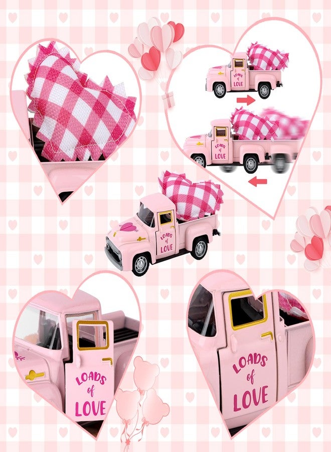 Lemicin Pink Valentine's Day Mini Metal Truck, Heart-Shaped Pickup with Removable Hearts, Decorative Figurine for Home Decor - Image 3