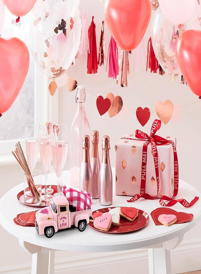 Lemicin Pink Valentine's Day Mini Metal Truck, Heart-Shaped Pickup with Removable Hearts, Decorative Figurine for Home Decor - Image 4