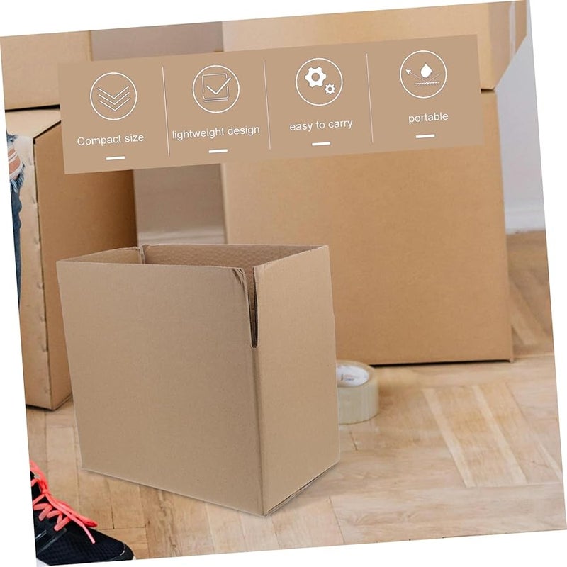 5pcs Sturdy Brown Kraft Paper Shipping Boxes for Mailing Packaging Moving Storage - Image 4