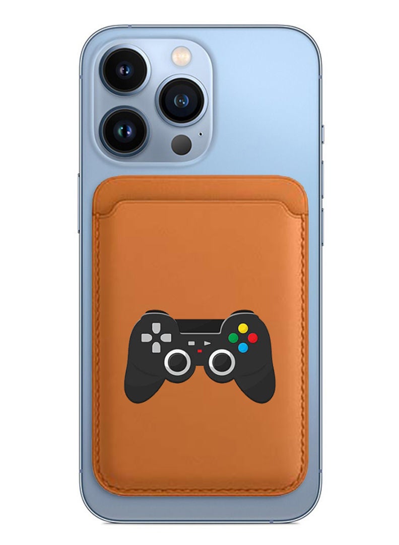 Theodor Magsafe Wallet - Mag Safe Secure Credit Card Holder – Vegan Leather. Magnetic Card Wallet Holder - Apple iPhone 14,13,12 Compatible- Brown- Ps Console  - Image 1