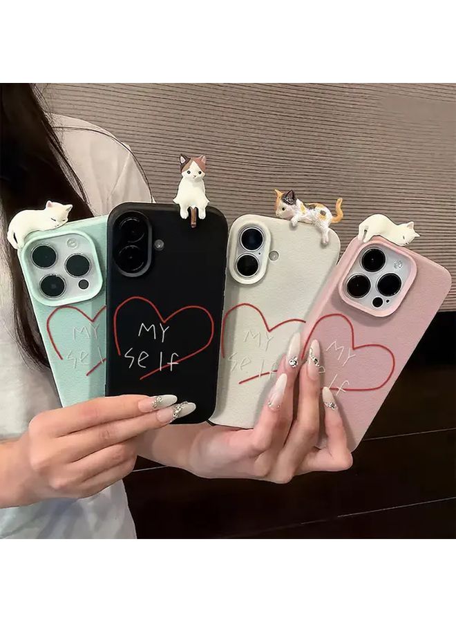 Mixed Color 4 Soft Cover with Line Love Heart for IPhone 16 Pro Max - Image 5