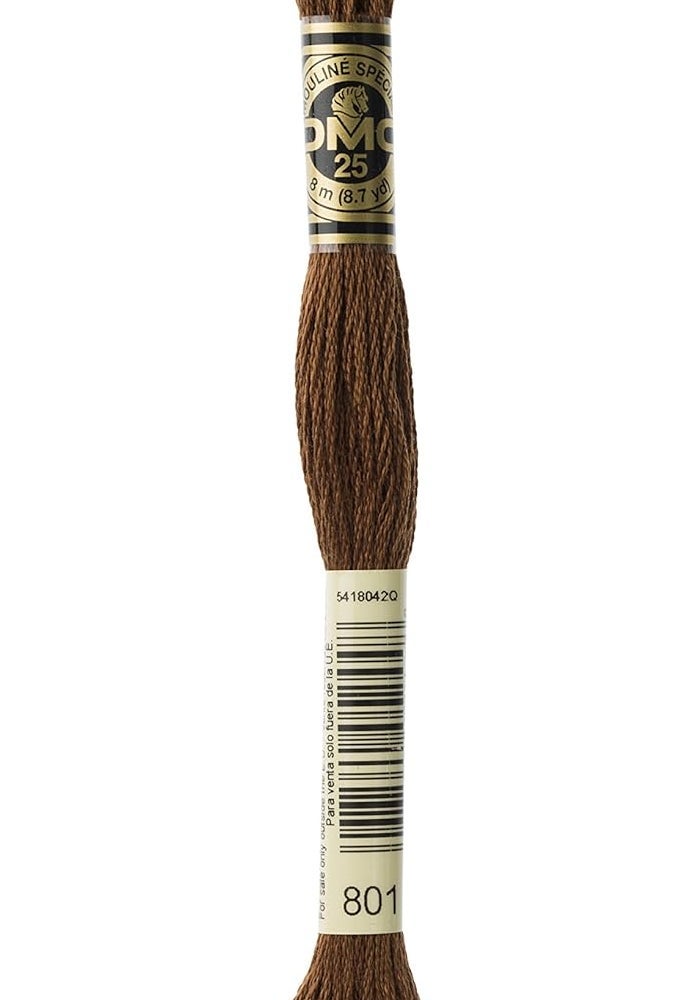 DMC Six Strand Embroidery Cotton Thread - Dark Coffee Brown, 8.7 Yards
