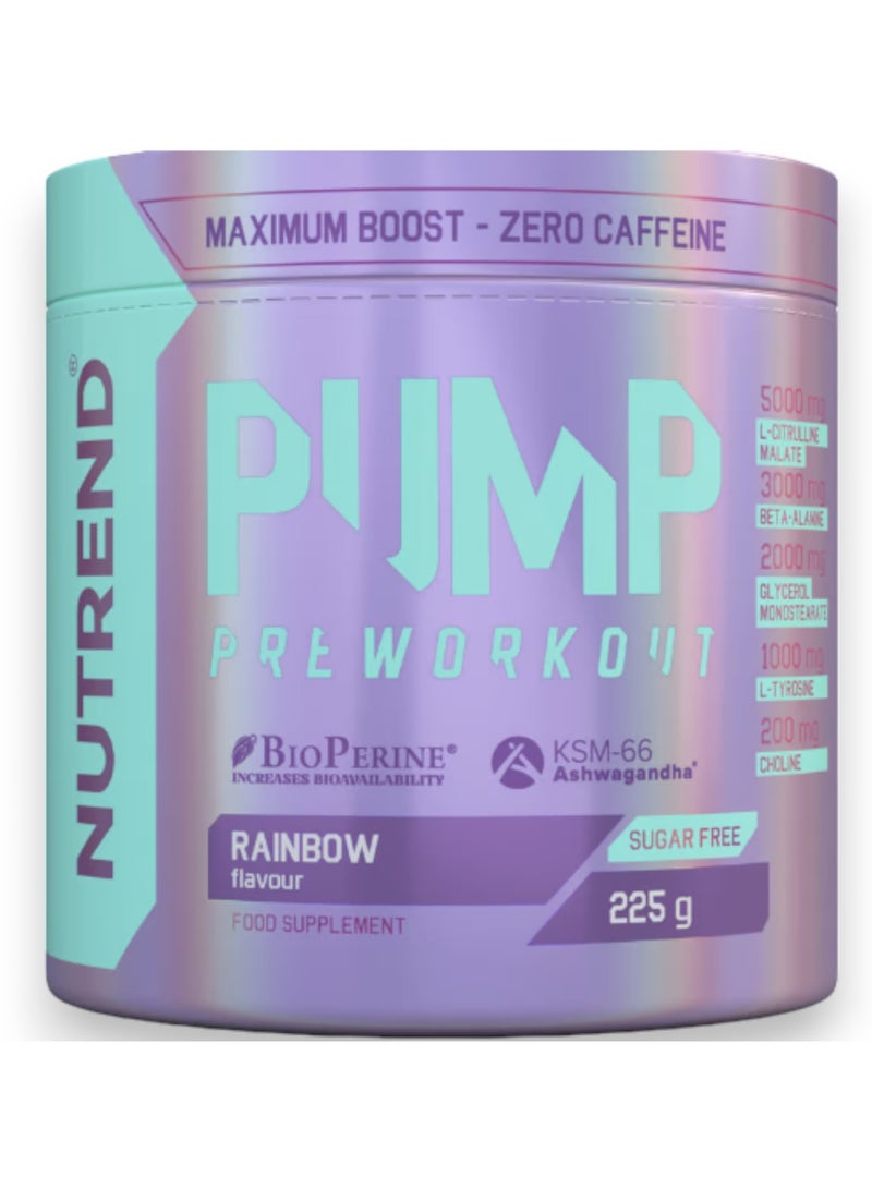 Pump Pre Workout, Rainbow Flavour, 225g