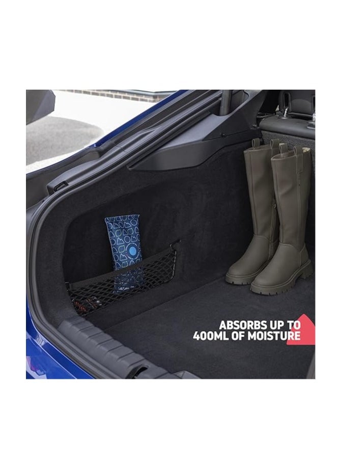 Reusable Car Interior Dehumidifier Bag and Dashboard Mounting Anti-Slip Mat - Use in Vehicles to Prevent Damp, Moisture, and Condensation (1 x 1KG)