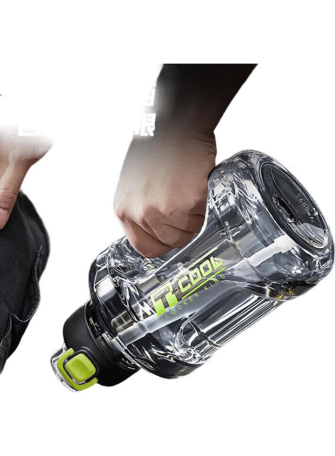COOKER KING Chuidahuang Sports Water Bottle, Large Capacity, Plastic Water Jug, Black, 2200Ml - Image 3