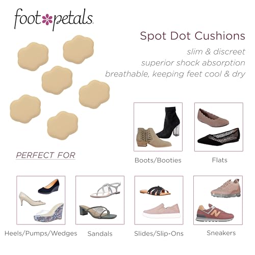 Foot Petals Spot Dot Cushion Scalloped Pressure Point Solution For Blister Relief, Khaki - Image 5