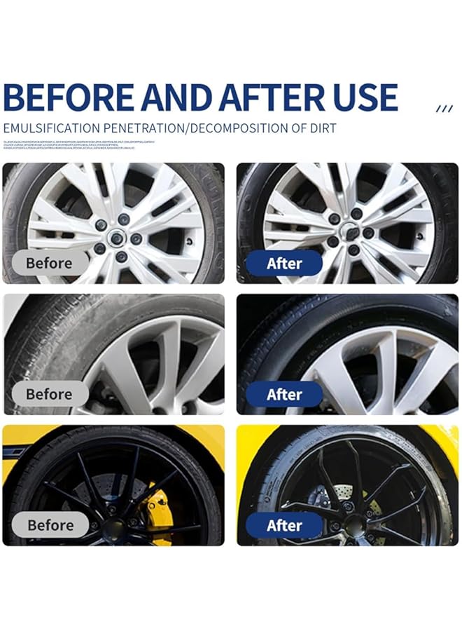 Azonee Tire Wax 120G Tire Coating Paste With Sponge, Car Tire Polish And Dressing Cream, Auto Maintenance Tire Shine For Suv Sedan Truck Minivan  - Image 3