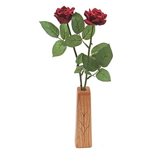 JustPaperRoses - 1st Wedding Anniversary Paper Roses - 2 Stems, 18 Inch with Vase - Handmade Paper Flowers in Display Box - Image 1