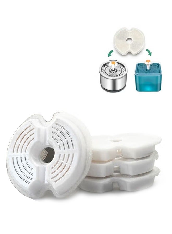 جمورو 4 عبوات من أوراق فلتر الكربون المنشط القطنية لنافورة المياه للقطط - Image 1