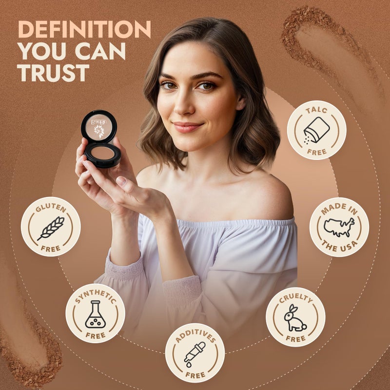 BaeBlu Organic Eyebrow Powder - Vegan Brow Tint for Shaping, Filling & Defining, 100% Natural - Smudge-Proof & Long-Lasting Conditioning - Cruelty-Free, Paraben-Free, Gluten-Free, Made in USA - Deep Brown - Image 3