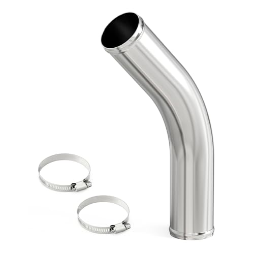 GASHER 1PCS 45 Degree Elbow Aluminum Alloy Tube Intercooler Pipe Air Intake Tube 175OD Leg Length 12 300mm with Bead Roll - Image 1