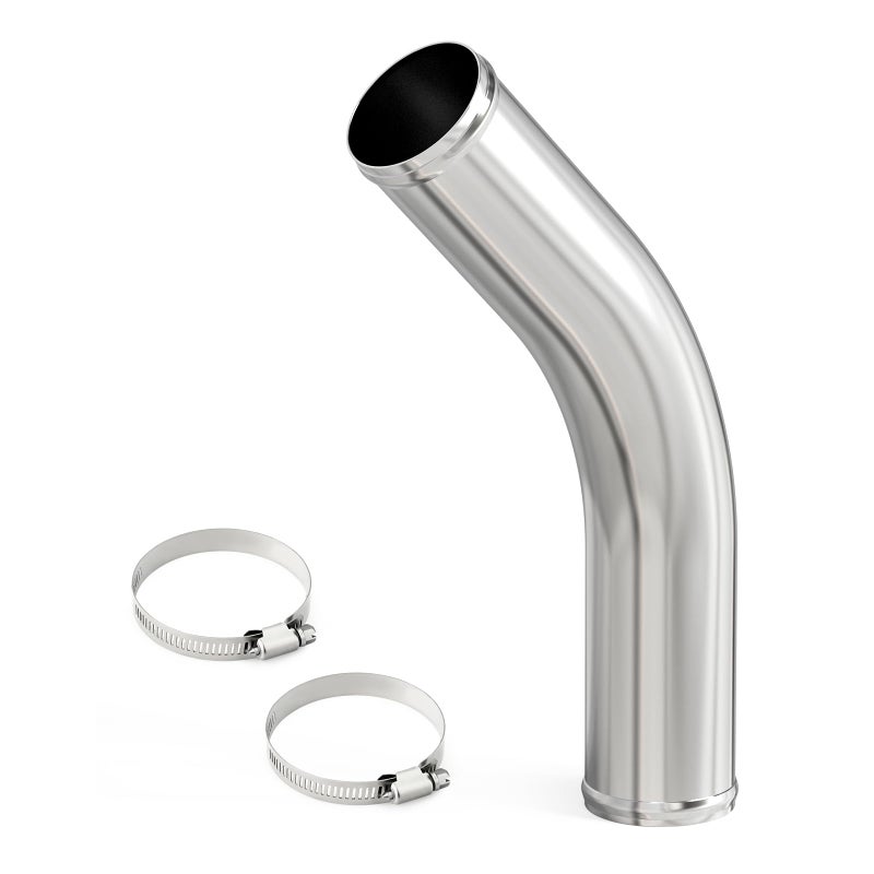 GASHER 1PCS 45 Degree Elbow Aluminum Alloy Tube Intercooler Pipe Air Intake Tube 175OD Leg Length 12 300mm with Bead Roll - Image 2